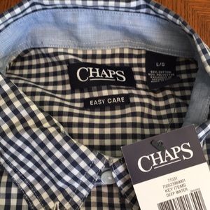 Navy and white Men’s Chaps large dress shirt
